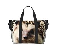 16" Hand Travel Bag Weekender Bag Travel Duffle, Cartoon blue star Print Handbag Overnight Tote, Lightweight Carry On Luggage for Gym & Sports, Cute Hedgehog, One Size, Classic