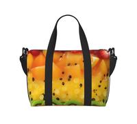 16" Hand Travel Bag Weekender Bag Travel Duffle, Cute little fox Print Handbag Overnight Tote, Lightweight Carry On Luggage for Gym & Sports, Fresh Fruit, One Size, Classic