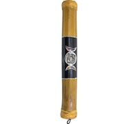 16" Handmade & Painted Bamboo Rainstick Triple Moon Ethically made in Bali