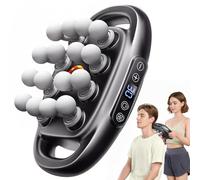 16 Heads Massage Gun with Red Light Therapy,Portable Muscle Massage Gun with 3 Modes & 30 Speeds for Neck Back Leg Shoulder Pain Relief, Quiet Electric Handheld Massager for Athletes & Home Office