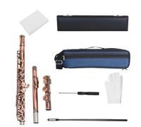 16-Hole Flute Set Closed Hole C Tone Flute With Case And Accessories For Music Lover Flute for Beginner (Color : 02)