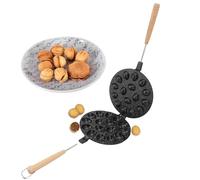 16 Hole Walnut Bakery Template Walnut-Shaped Cookie Mould Maker Non Stick Aluminum Cookie Molds Pastry Baking Tool for Making Nut Cakes, Waffles, Cookies