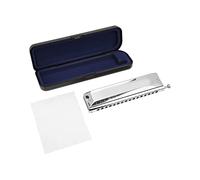 16 Holes 64 Tones C Key Harmonica Set, Mouth Organ Chromatic Scale with Hard Case and Cloth for Kids Children Adults Students