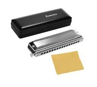 16 Holes Chromatic Harmonica C Key 64 Tones Mouth Organ With Storage Case And Cloth For Beginners & Adults