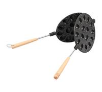 16 Holes Walnut Cookie Maker, Nonstick Aluminium Alloy Oreshki Mold Maker, Cookie Assorted Maker for Baking Cookies 44.2×19×2 cm (black)