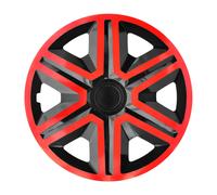 16" Hub Caps Wheel Covers Trims 16 inch Set of 4 Red Black ABS Plastic Trim UK