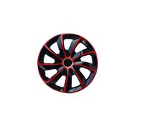 16" Hub Caps Wheel Covers Trims Universal Set 4 PCS ABS Durable Black & Red HQ