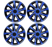 16'' Hubcaps Wheel Covers Trims 16inch 4 pcs Blue Solid ABS Plastic Steel Rings