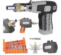 16-in-1 Multi Screwdriver Set, Multi Angles Screwdriver Gun with Magnetic Bit, Pop Out Magazine Manual Screwdriver Set Tool for Professionals, Home, DIY(Gray)