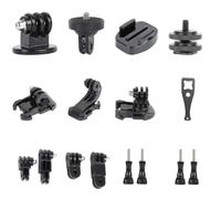 16-in-1 Sports Camera Mount Kit, Quick Release Buckle,Swivel Arms,Tripod Adapter,Cold Shoe,Screws,Universal Acceesory for GoPro Hero 13 12 11 10 9, DJI Osmo Action 6 5 Pro 4 3 2, Insta360 X5 X4 X3
