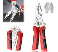 16 in 1 Wire Stripper Twister for Cutting and Pulling Wires,Cable Scissors,Voltage Tester Pliers, 12V to 250V Live, Null, Hot Wire Judgment AC DC, Audible and Flashing LED Alarms (1PCS)