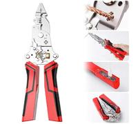 16-in-1 Wire Strippers Electrical, 2026 New Rechargeable Electrician Pliers with Voltage Tester, Detectable 30-220V, Electrical Pliers&Wire Cutters-for Professional and Home Use