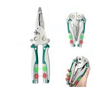 16 in 1 Wire Stripping Pliers with Voltage Tester, 2026 Multi-Tool with Folding Stylus, Screwdriver & Wire Stripper, Heavy-Duty Electrical Pliers for DIY, Home & Professional Repairs (Green)