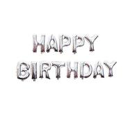16 Inch 13pcs Letter Foil Balloons Banner Set Silver Alphabet Garland for Party Decorations, Theme Balloons UK