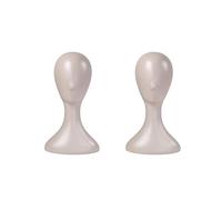 16 Inch 2 Packs!! Studio Limited Professional Plastic Mannequin Head (Nude), Durable Women Model Wig Stand Display Styling Making Display Holder with Jack for Hat, Mask, Headdress, Necklace