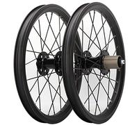 16 Inch 305 Foldable Bike Wheelset BMX Rim Aluminum Alloy Disc Brake 24H Rims Front 2 Rear 4 Bearing Wheels For 8-9-10-11 Speed Cassette 1360g