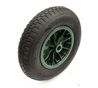 16 Inch 4.80/4.00-8 Wheel & Pneumatic Tyre Green & Inner Tube Schrader Straight Valve 4 Ply 1" Bore Garden Wheelbarrow Trolley Barrow Cart 4.80-8 4.00-8 Maximum Load 195 kg