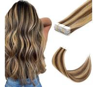16 Inch 4P27 Highlight Honey Blonde Tape in Hair Extensions Human Hair Seamless Skin Weft Remy Hair Extensions Invisible Straight Tape in HairExtension Human Hair 20pcs