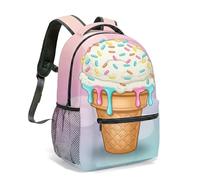 16 Inch All-Over Print Backpack Cactus Pineapple Donut Ice Cream Summer Tropical Pattern Kawaii 360° Design Rucksack (05)