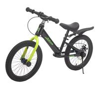 16 Inch Balance Bike for Big Kids | No Pedals Training Bike with Disc Brake | Kickstand | Mudguards | Color Spokes | Outdoor Riding Toys for 4-8 Years Old Boys Girls,Black
