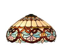 16 Inch Baroque Lamp Shade Replacement Only Tiffany Style Stained Glass Lampshades, Vintage Handmade Light Cover, Accessories for Table Lamp Pendant Light Floor Lamp Ceiling Light,Brass