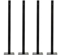 16-Inch Black Hidden Shelf Brackets 4-Pack Stainless Steel Heavy-Duty & Corrosion-Resistant Wall Supports for Kitchen & Bookshelf Shelving