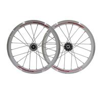 16 Inch BMX Folding Bikes Front Rear Wheel Set With 11T Flywheel | V Brake Bikes Wheelset, 74/85mm Opening, 20H Single Speed Hub, Doule Wall Alloy Rims 22mm