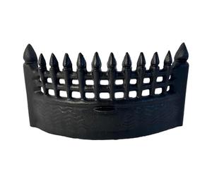16 Inch Castle Fire Front Fret Matt Black | Large Cast Iron Sturdy Fireplace Accessory