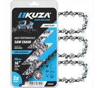 16 Inch Chainsaw Chain 3/8" LP Pitch .050" Gauge 55 Drive Links- 63PM3 55, Fits STIHL 021, MS210, MS211, PLN3516F, McCulloch and More (3 Chains)