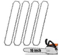 16 Inch Chainsaw Chain 3/8" LP Pitch, .050" Gauge, 56 Drive Links Hand Chain Saw Replacement Chain Fit for Oregon, Husqvarna, Stihl, Ryobi, Titan, Black & Decker, Dolmar and More