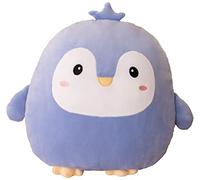 16 Inch Cuddly Soft Purple Penguin Plush Hugging Pillow With Crown Cute Stuffed Animal Plushies Toy Kids Stuffed Animals Plush Toys Gift for Birthday, Valentine, Christmas