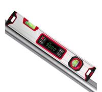 16-Inch Digital Torpedo Level & Angle Finder - IP54 Waterproof Inclinometer with Backlit LCD, V-Groove Magnetic Base, 0.1° Accuracy - for Construction, Woodworking, Metalworking（Red