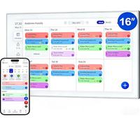 16 Inch Digital Wall Calendar Electronic Wall Display Touch Screen with 32GB Built-in Memory, 1920×1080P IPS Interactive Touch Screen