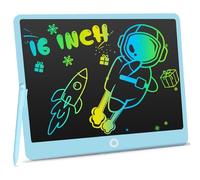 16 Inch Drawing Tablet, LCD Writing Tablet, Portable Drawing Board, Wipeable and Reusable Magic Board, 3-8 Birthday Gift for Girls and Boys (One Pen Blue)