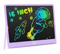 16 Inch Drawing Tablet, LCD Writing Tablet, Portable Drawing Board, Wipeable and Reusable Magic Board, 3-8 Birthday Gift for Girls and Boys (One Pen Purple)