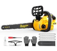 16 Inch Electric Chainsaw Cordless Compatible with Dewalt 20V/60V MAX Battery (NO Battery), Brushless Chain Saw, Auto Oiler, 3 Chains, Handheld Chainsaw for Firewood Cutting Tree Branches Pruning