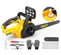 16 Inch Electric Chainsaw Cordless Compatible with Dewalt 20V/60V MAX Battery (NO Battery), Brushless Chain Saw, Auto Oiler, 3 Chains, Handheld Chainsaw for Firewood Cutting Tree Branches Pruning