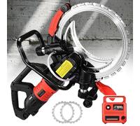 16 Inch Electric Concrete Saw, Water Fed Dust Suppression, 9500W Brushless Cutter, Includes Blades, for Granite Porcelain Stone