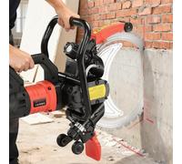16-Inch Electric Wall Chaser Saw, 8980W/9500W High Power Circular Saw with 29cm Max Cutting Depth & Water Cooling, Includes 2 Blades for Granite, Concrete, Stone