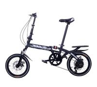 16-Inch Folding Bicycles for Women, High Carbon Steel Frame, Lightweight Unisex Student Urban Folding Bike, 3 Color Options