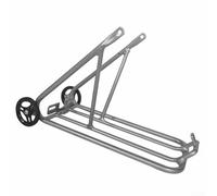 16 Inch Folding Bike Rack Aluminum 34cm Silver | 34cm length, 14cm width, 21cm height, precise fit, mounting holes, simple install, for brompton compatible