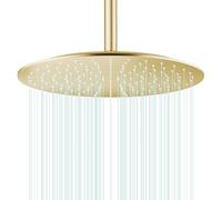 16 inch high flow stainless steel rain shower head: ultra-thin design with pressure increase for a fantastic shower experience