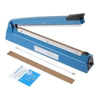16 Inch Impulse Heat Sealer Manual Bags Sealer Sealing Machine Heating Closer for Plastic PE PP Mylar Poly Foil Bags Home Restaurant Food Storage with Extra Replace Element