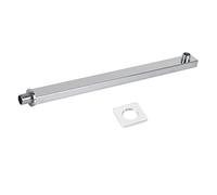 16 Inch Long Polished Stainless Steel Wall Mounted Shower Head Extension Arm, Shower Arm with Chrome Finish, Straight Heavy Duty Shower Head Extension for Home Bathroom
