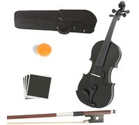 16-Inch MA-White Solid Wood Viola with Case, Bow, Rosin, Bridge and Strings (black-Viola, 16-in.)
