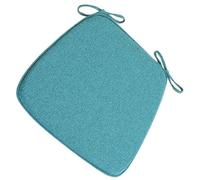 16 Inch Memory Foam Chair Pads for Kitchen Chairs Anti-Slip Square Seat Cushions with Removable Non-Skid Covers Lake Blue Set of 4 Perfect for Dining Chairs