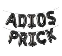 16 inch Multicolor Adios Prick Balloons,Breakup Party Adios Prick Decor | Divorced AF Divorce Balloons (ADIOS PRICK Black)