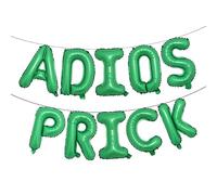 16 inch Multicolor Adios Prick Balloons,Breakup Party Adios Prick Decor | Divorced AF Divorce Balloons (ADIOS PRICK Green)