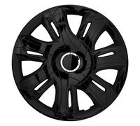 16 Inch N-Power ABS Plastic Wheel Rim Covers in Glossy Black Four Piece Set