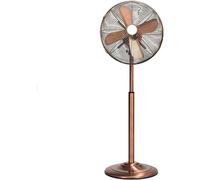 16 Inch Oscillating Pedestal Fan with Adjustable Height, 3 Speeds, Metal Blades Copper